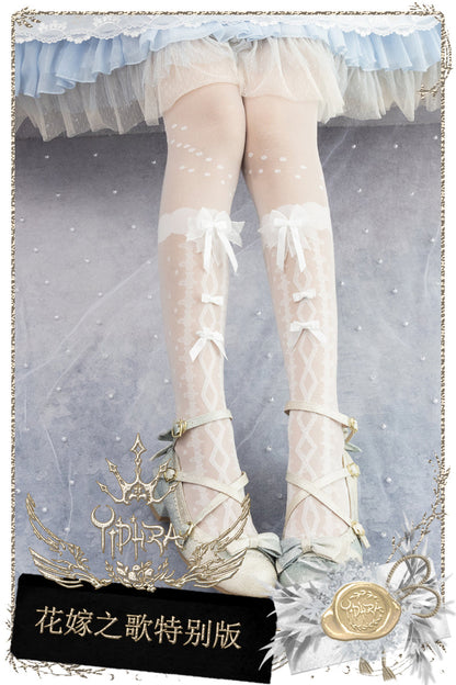 Yidhra - Sweet Lolita Black and White Summer Pantyhose