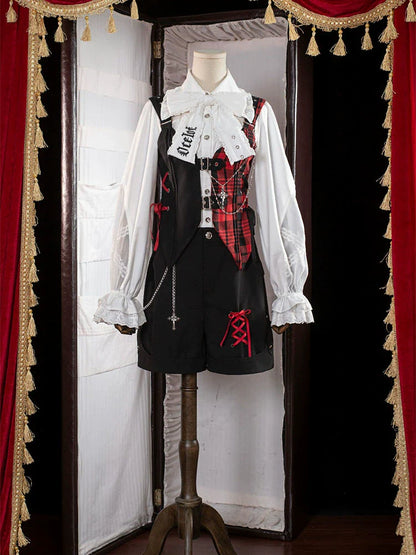 OCELOT - Kalila - Punk Lolita Dress Set Plaid Shorts Set
