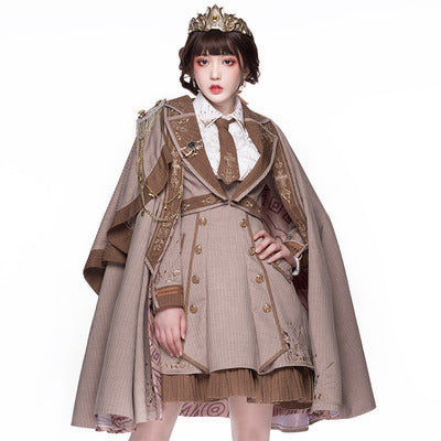 Youpairui - Sheffield - British-style Khaki Ouji Lolita Set