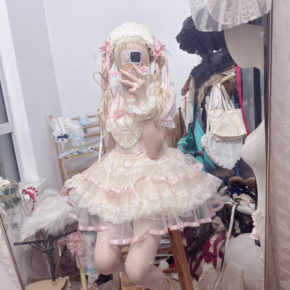 Chestnut Lolita - Sweet Lolita Headdress, Bow and Lace Decoration