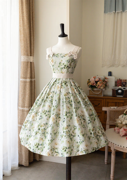 Forest Wardrobe - Forest Holiday - Elegant Lolita Foral Print JSK Dress Multicolors