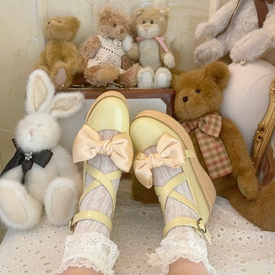MODO - Multicolors Sweet Lolita Bow Platform Shoes