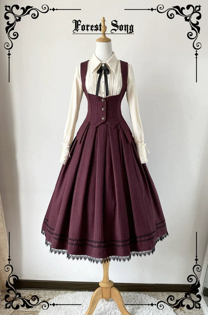 Forest Song - Griffin's Appointment - Vintage Lolita Vest Swallow Tail Vest