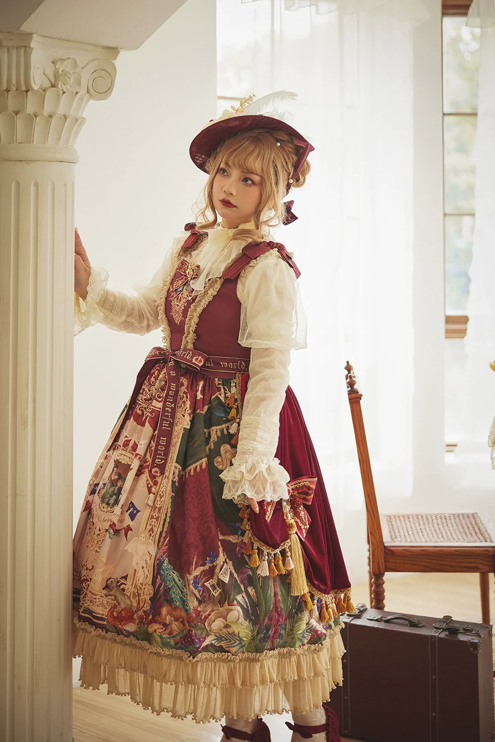 Miss Point - Kaleidoscope - Retro Lolita Dress Oil Painting Print JSK Dress Customized