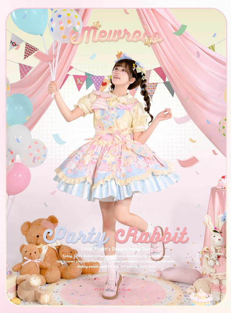 Mewroco - Party Bunny - Sweet Lolita Salopette Cute Daily Lolita Dress