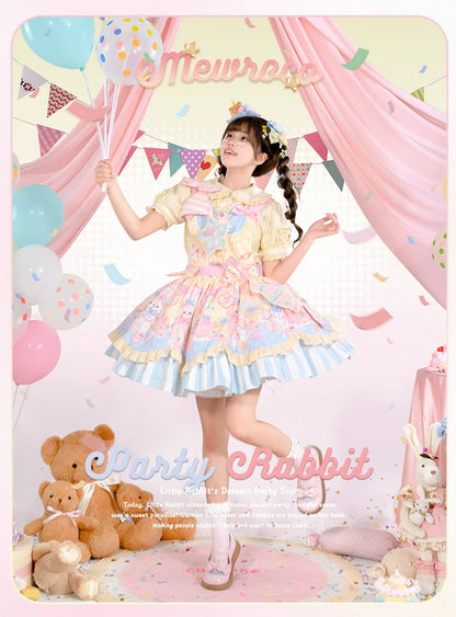 Mewroco - Party Bunny - Sweet Lolita Salopette Cute Daily Lolita Dress