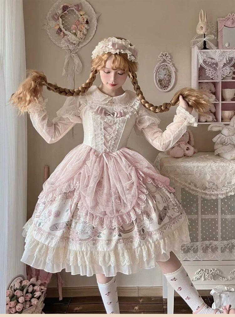 Sweet Date - Wedding Lolita Dress Bridal Elegant Retro JSK Daily Lolita Shirt