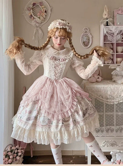 Sweet Date - Wedding Lolita Dress Bridal Elegant Retro JSK Daily Lolita Shirt