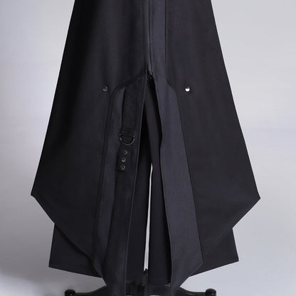 Your Princess - Nightblade - Black Ouji Lolita Apron Pants Suit