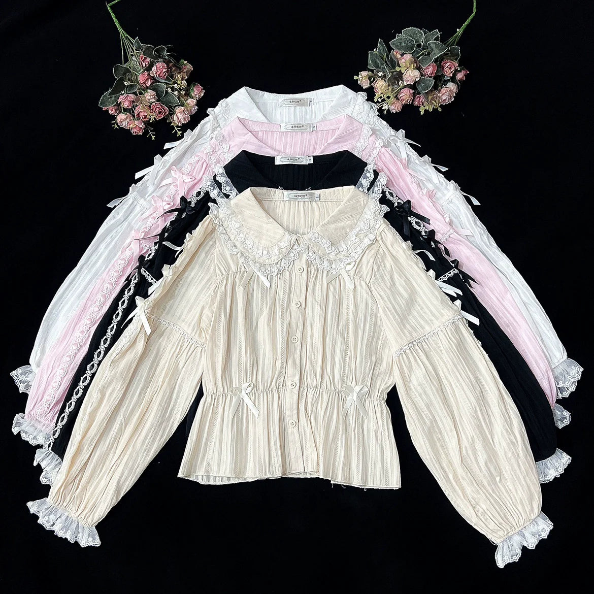 DMFS Lolita - Sweet Lolita Shirt Doll Collar Blouse High-waisted