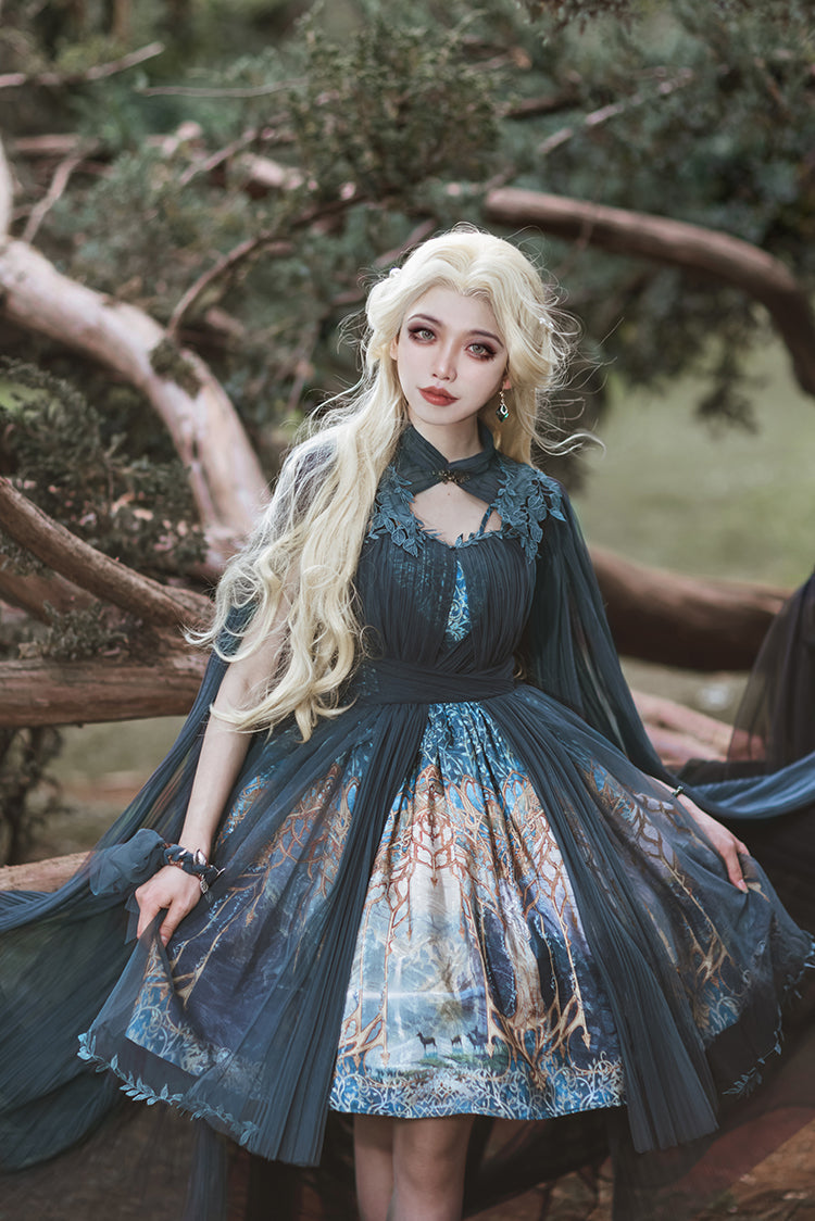 FunCcino - Dense Forest Corridor - Elegant Lolita Jumper Dress