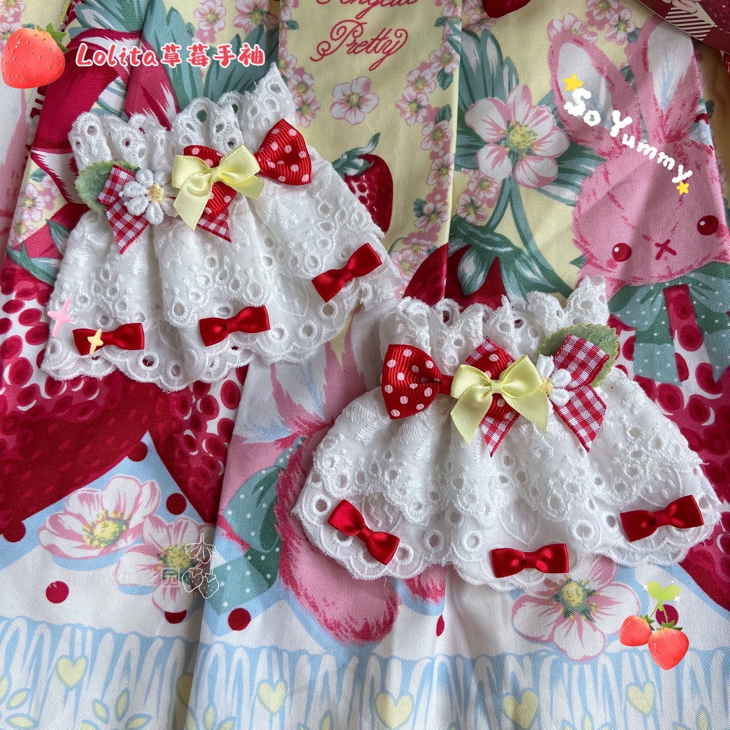 Bear Doll - Original Cute Lolita Bow Cuffs