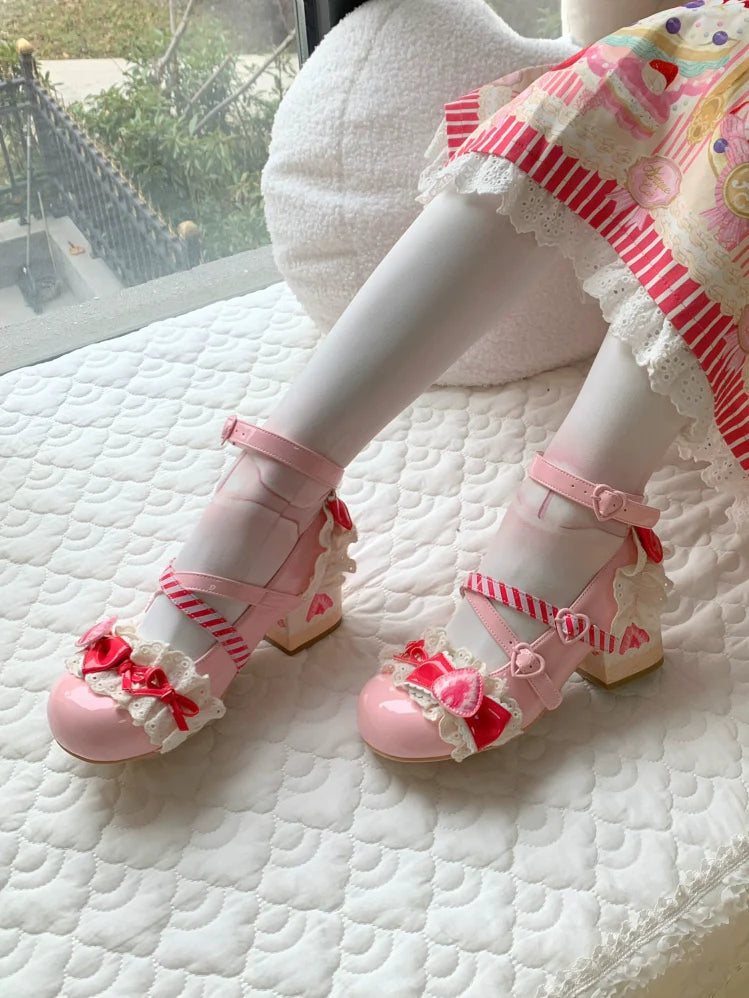 Aimee - Strawberry Limited 2.0 - Sweet Lolita Mary Jane Heel Shoes