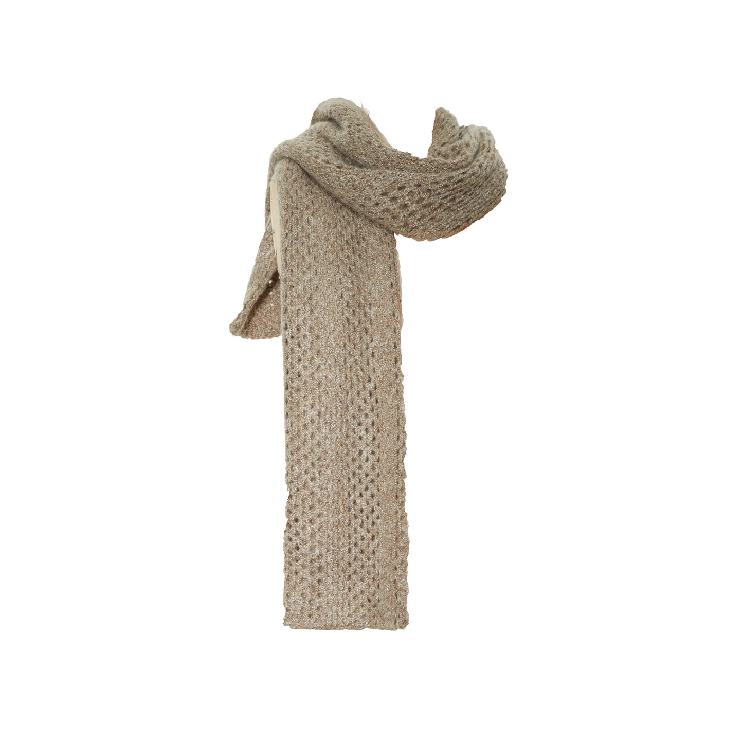 Large Mesh Openwork Knitted Scarf【s0000006265】