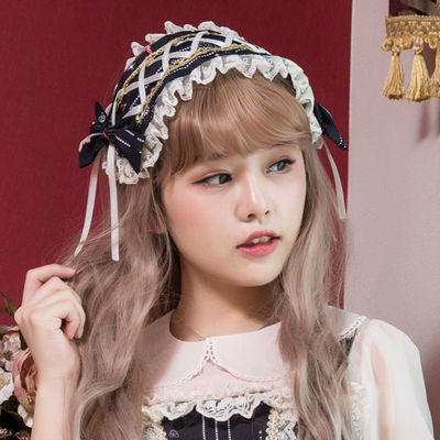 ZhiJinYuan - Sweet Lolita Lace Bow Hairband Multicolors