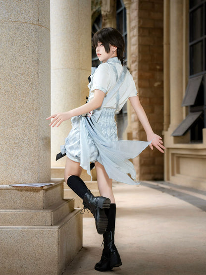 Your Princess - Alice in Time - Checkered Ouji Lolita Suit With Card & Rabbit Accents