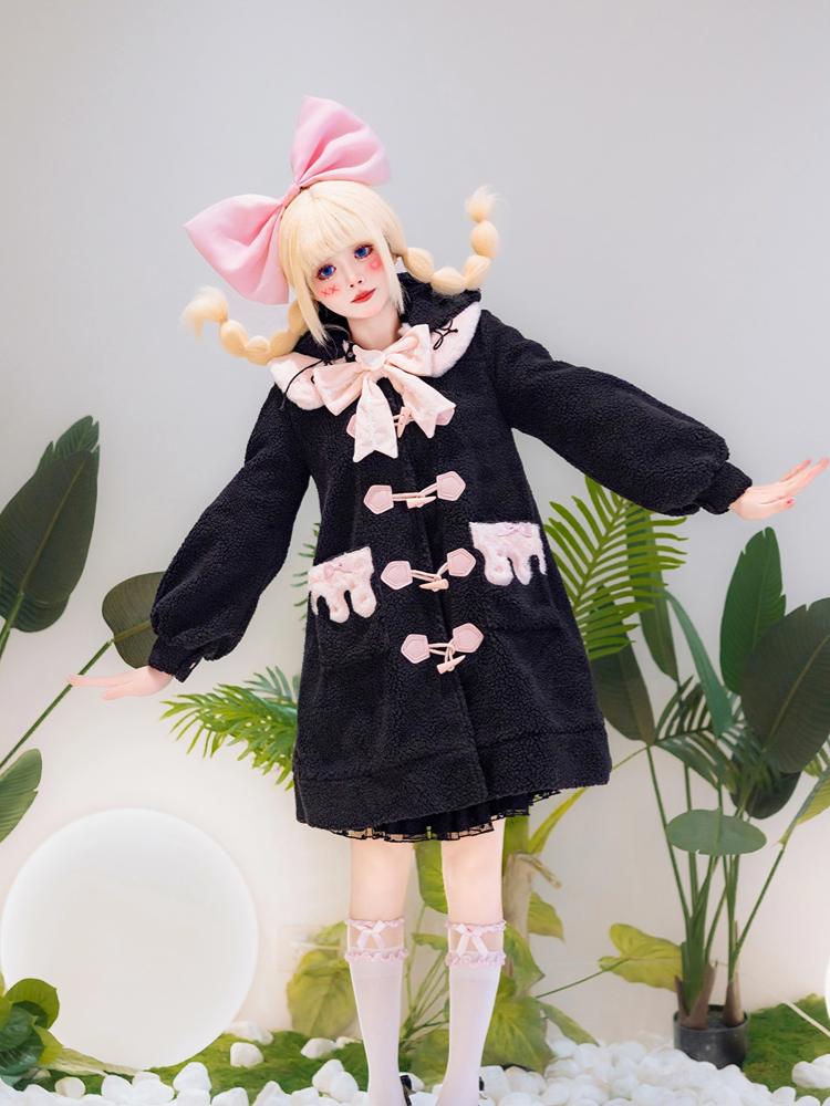 Forest Fluorescent Carps - Sweet Lolita Winter Coat Unicorn and Rabbit Ear Coat