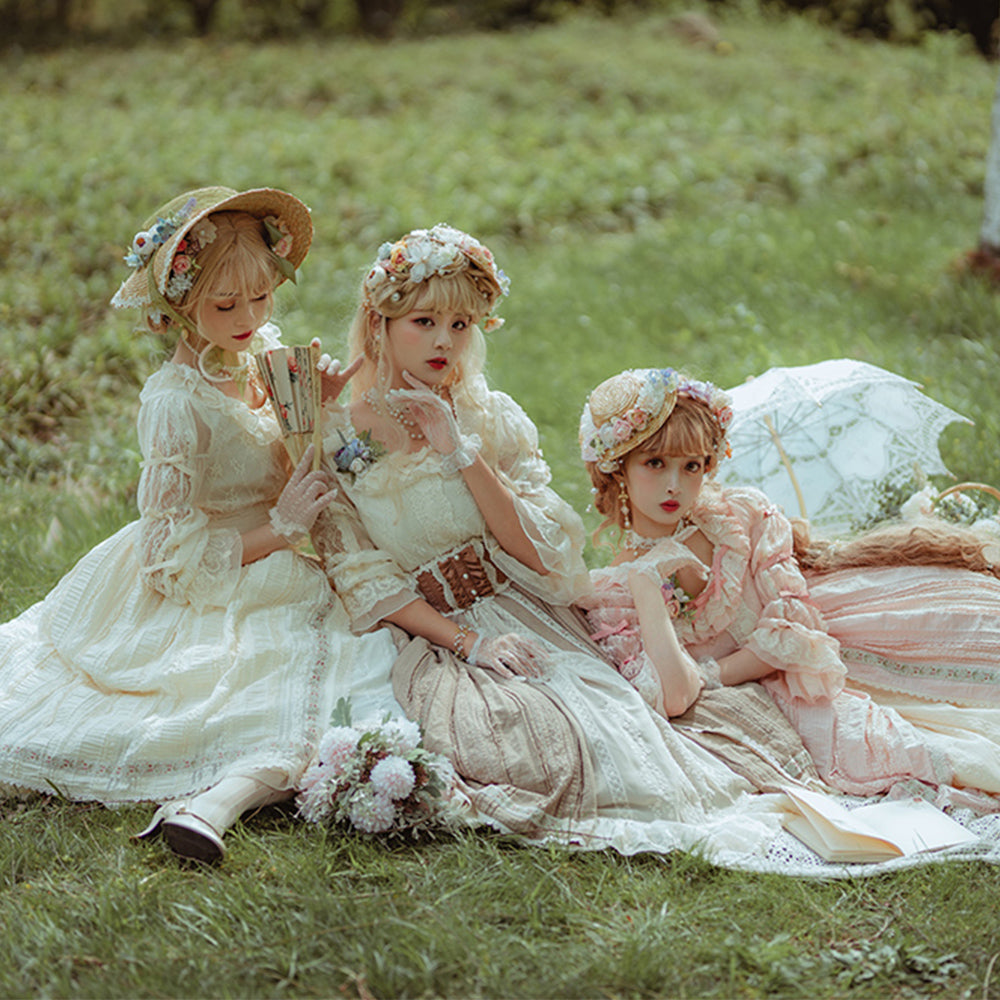 Miss Point - The Sally Gardens - Fish Bone High Waist Lolita Skirt