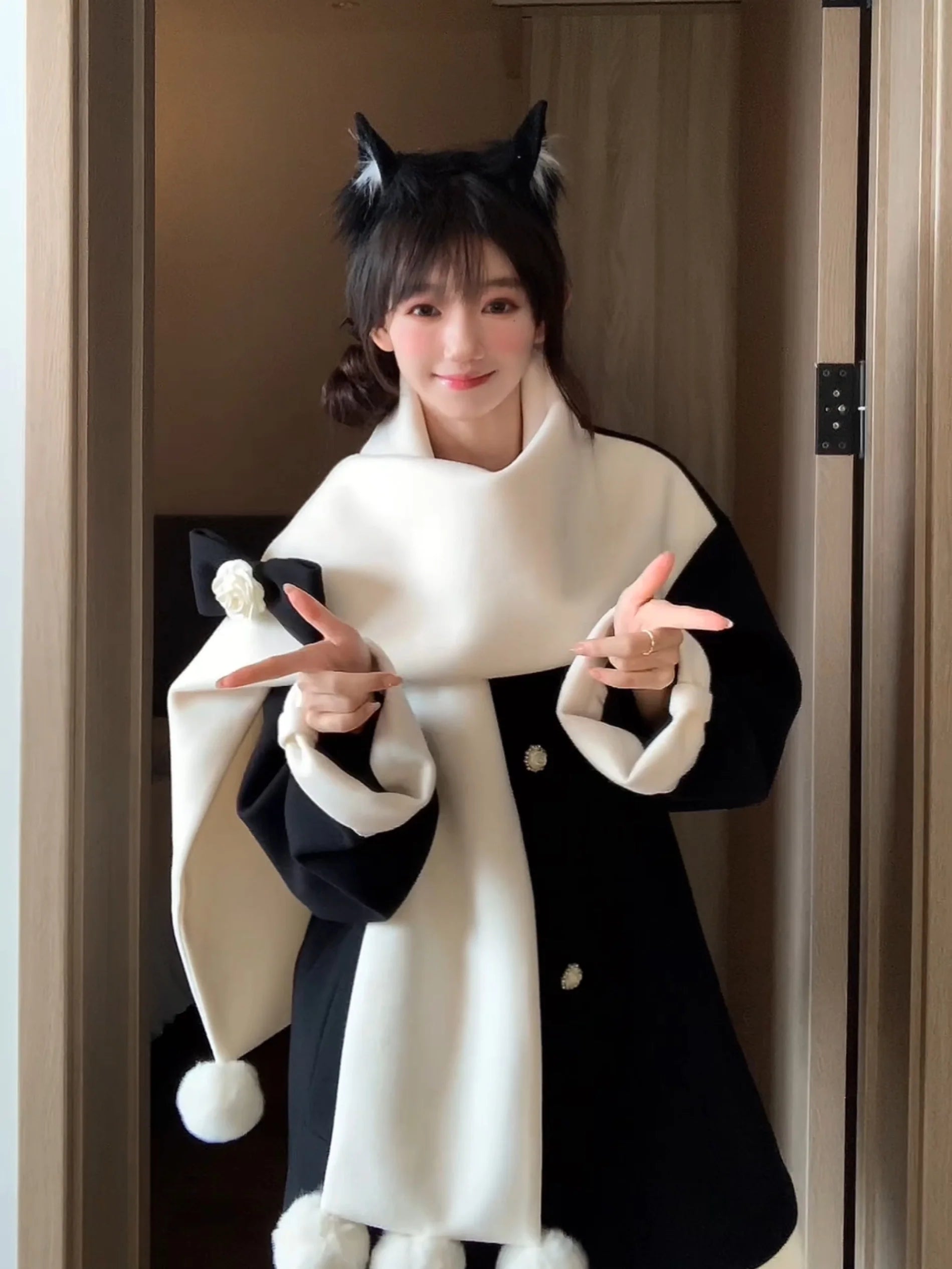 Platycodon House - Winter Sweet Lolita Coat Long Scarf Outerwear