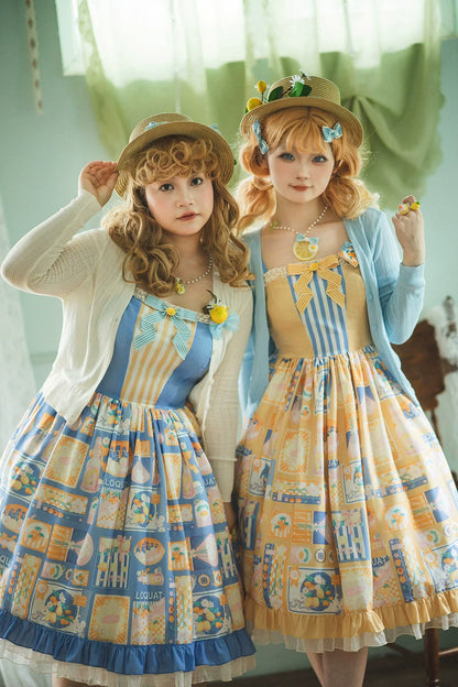 Miss Point - Daisy Lemon - Daily Lolita Lemon Print JSK Customized