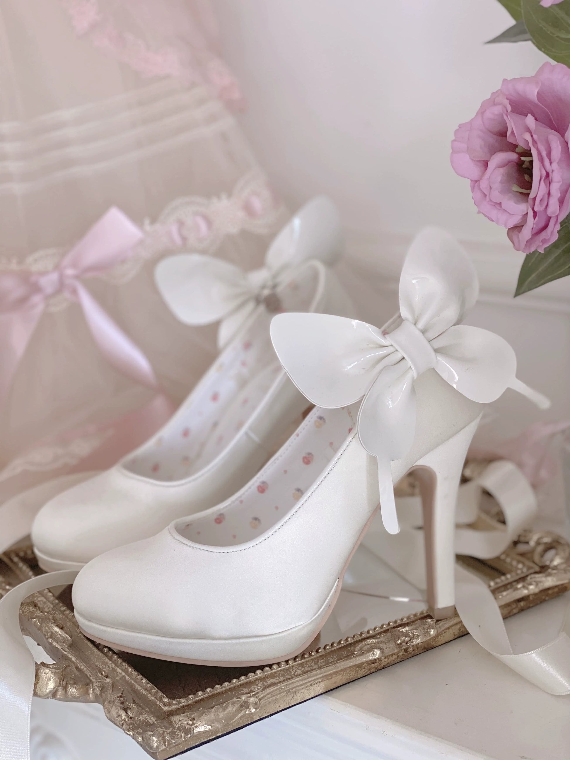 Pure Tea For Dream - Butterfly Specimen - Ballet Style Lolita Shoes Elegant Platform Lolita Heels