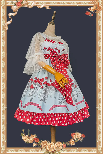 Infanta - Mushroom - Sweet Lolita JSK Dress Printing Dress Short Sleeve Shirt