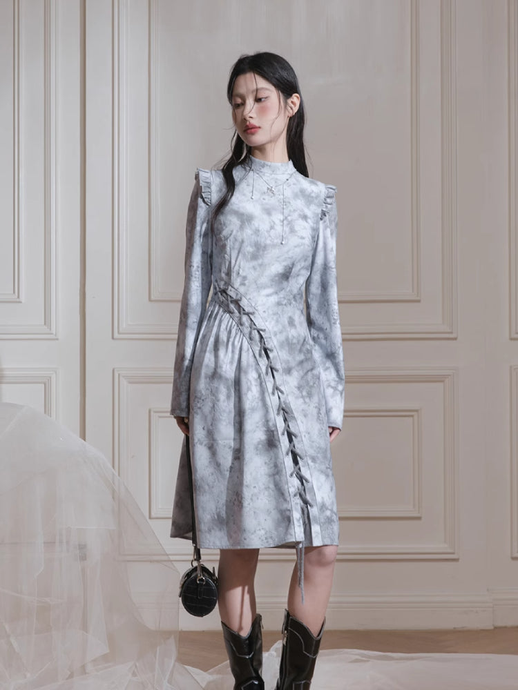 Spring print dress【s0000007223】