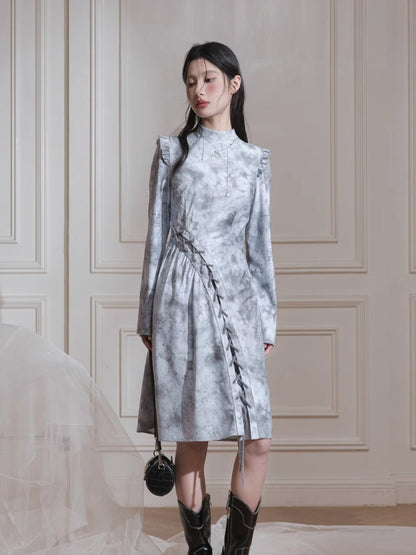 Spring print dress【s0000007223】