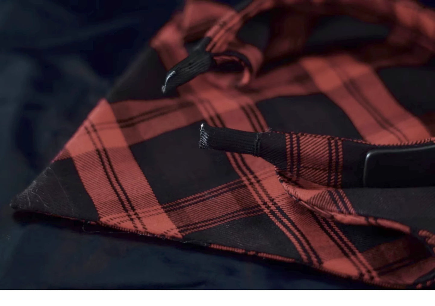 Strange Sugar - Gothic Lolita Black-red Plaid Hairband