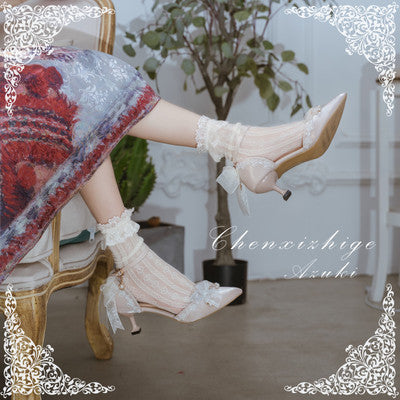 Sky Rabbit - Flower Wedding Elegant Lolita High Heel Shoes