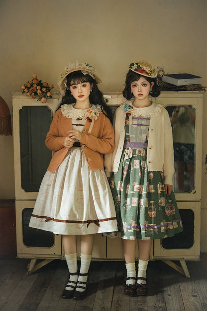 Miss Point - Flowers with Alice - Vintage Lolita Winter Fall Knitted Sweater Coat