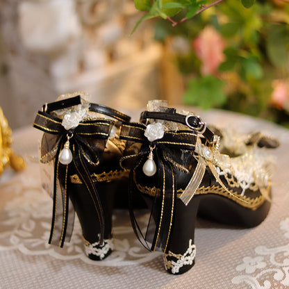 One Night - Handmade Luxuriant Tea Party Lolita Shoes