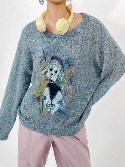 Dog print sweater【s0000009642】