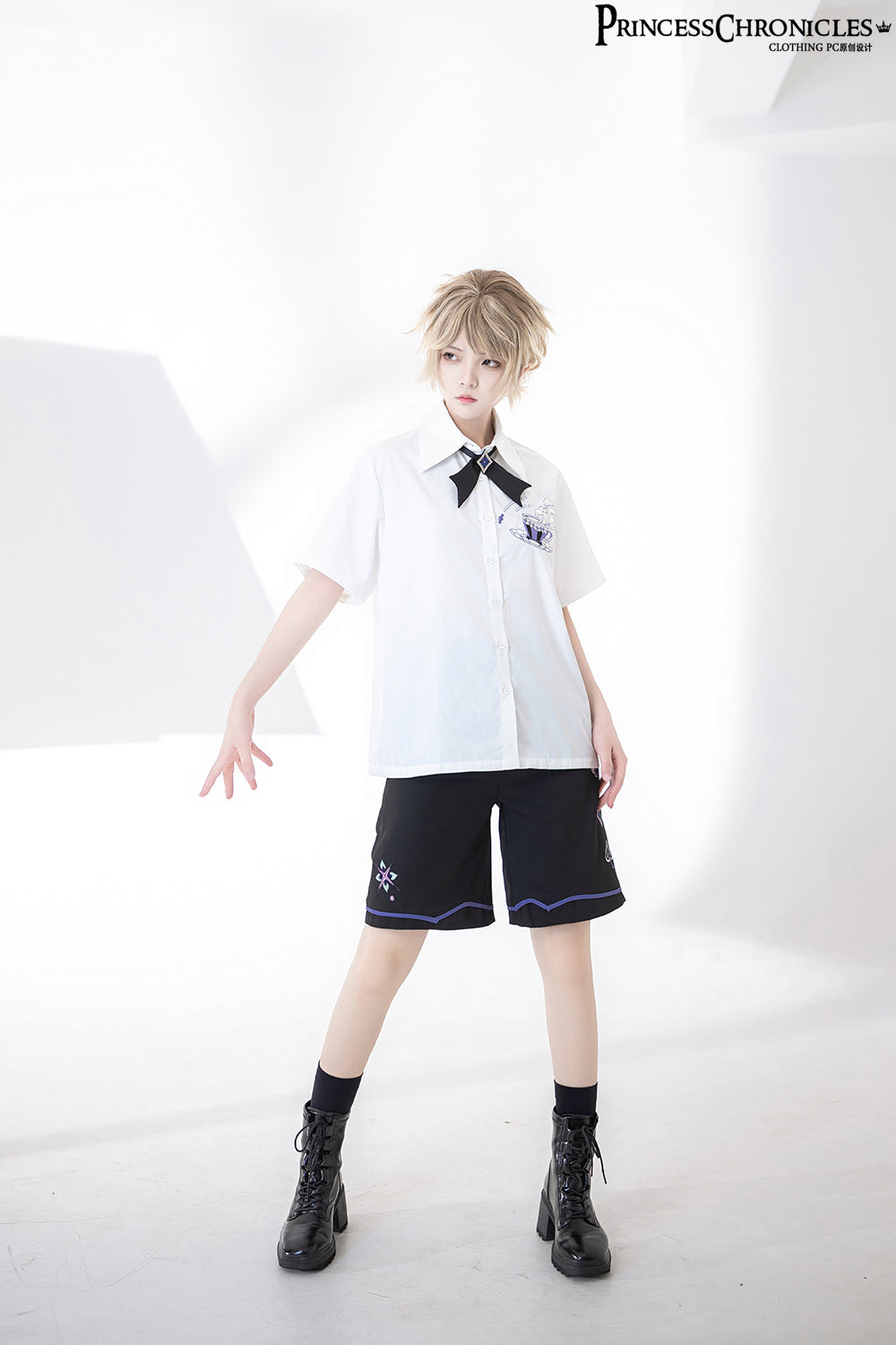 Princess Chronicles - Summer Loose Embroidered Short Sleeve White Shirt