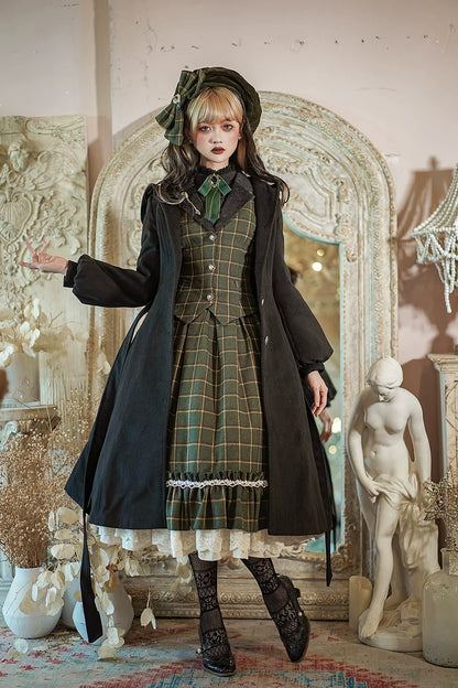 Miss Point - Rose - Elegant Lolita Pliad Print Vest Customized