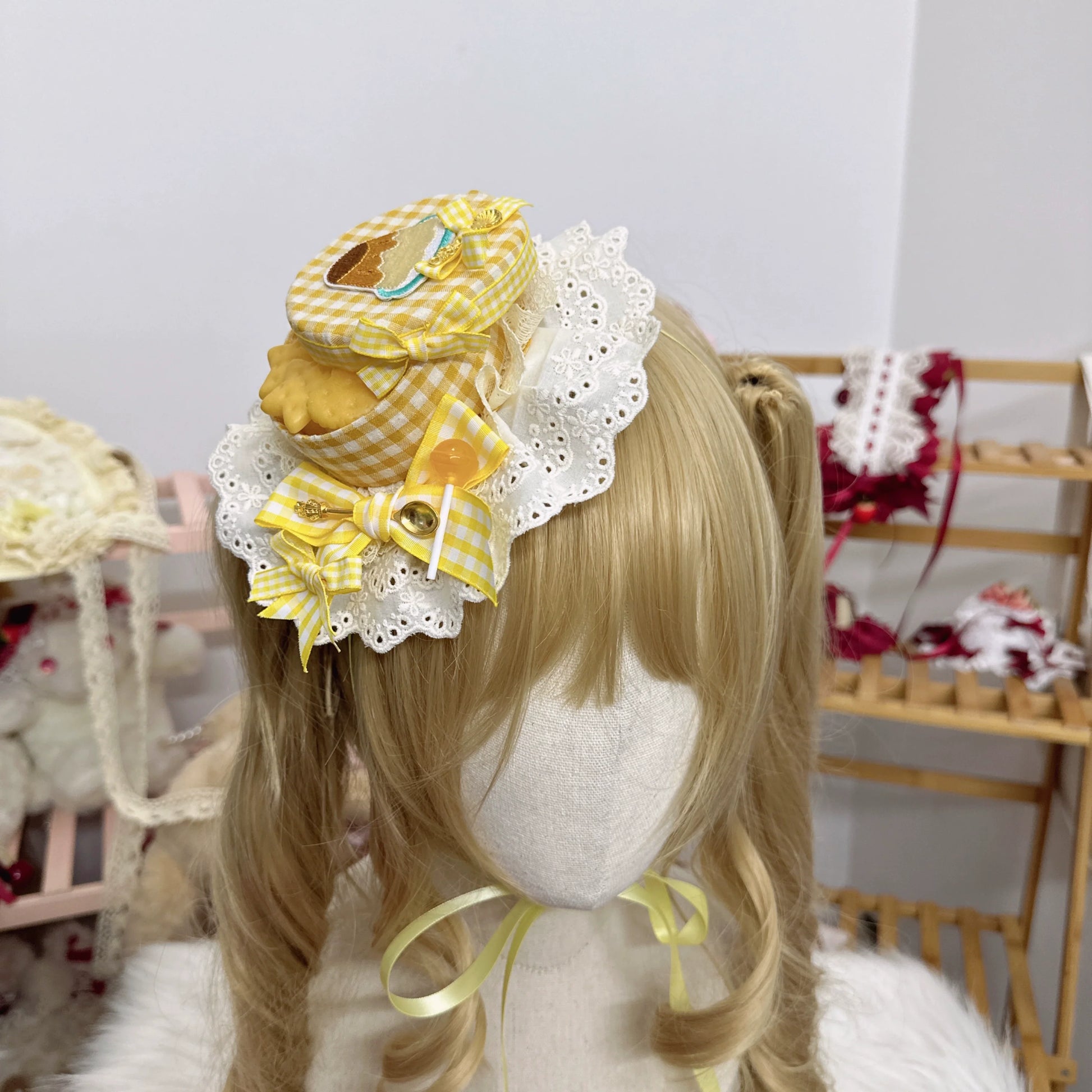 Chestnut Lolita - Sweet Lolita Candy Box Hat Handmade Lolita Top Hat