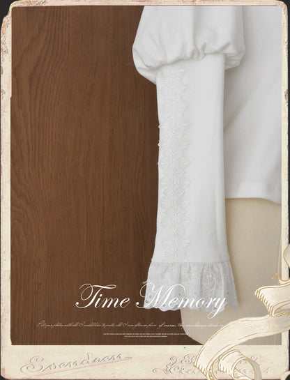 Time Memory - Cozy and Warm - Elegant Lolita Shirt Slimming Mutton Sleeves Blouse