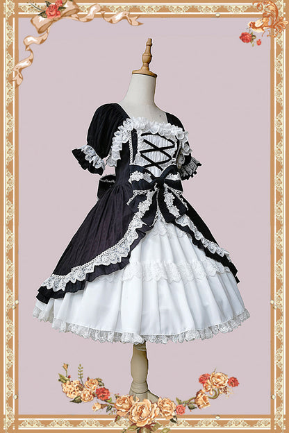 Infanta - Vintage Doll Patchwork Sleeve Lolita OP