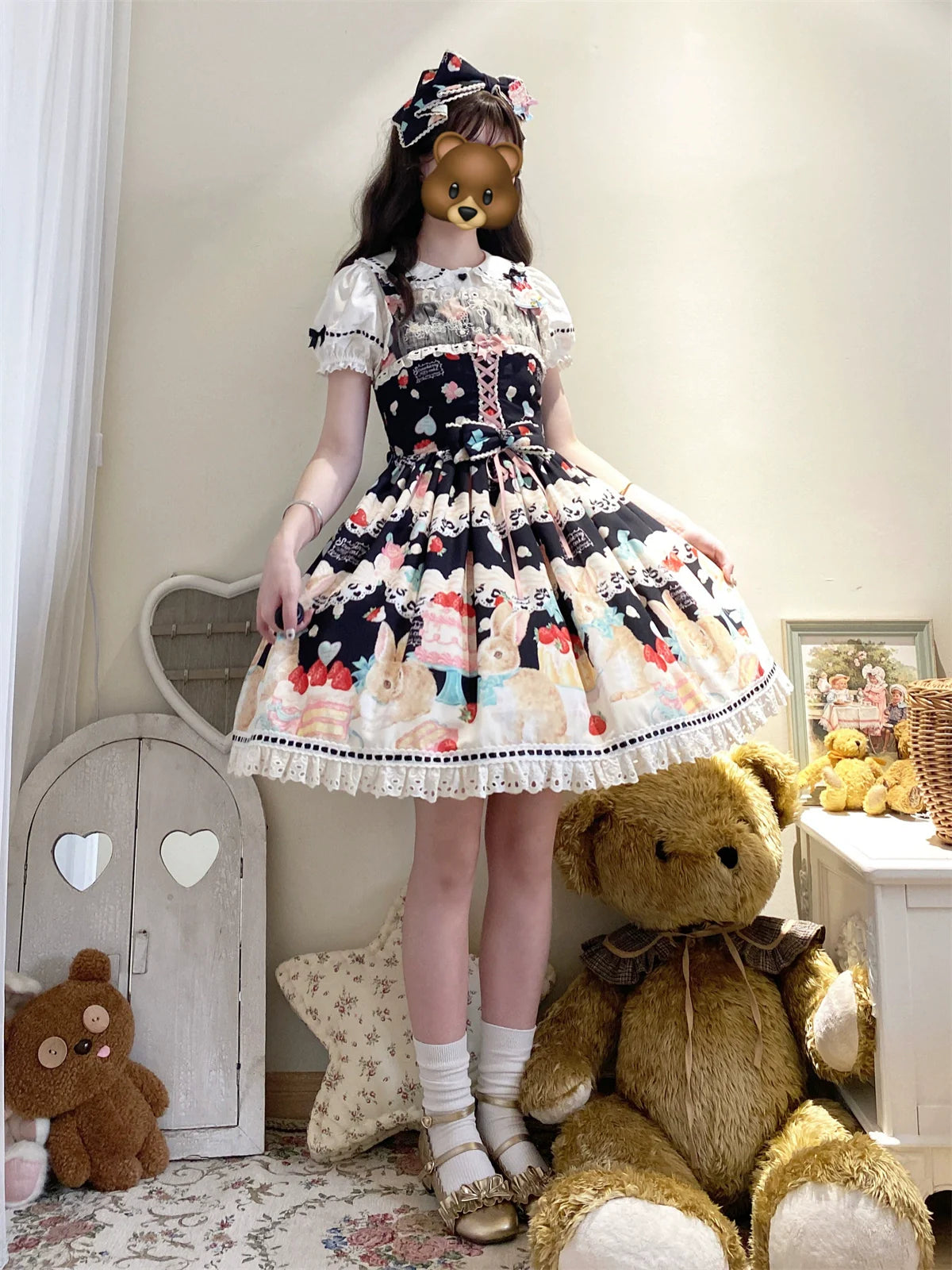 Dark Star Island - Honey Bunny Cake - Sweet Lolita JSK/OP/Strap SK/Shirt