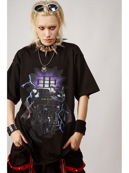 Angel and Devil loose T-shirt【s0000001845】
