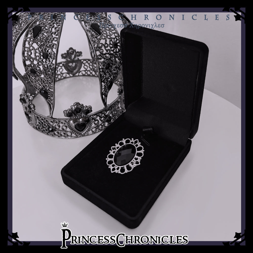 Princess Chronicles - Black and Blue - Gothic Lolita Brooch
