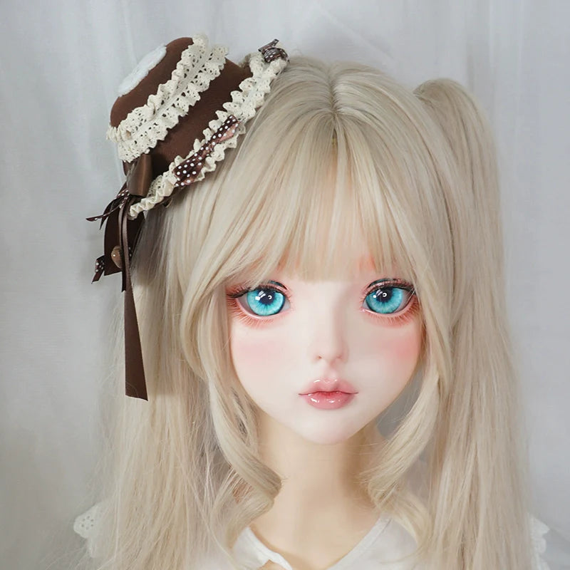 MaoJiang Handmade - Kawaii Lolita Headdress Chocolate Brown Top Hat