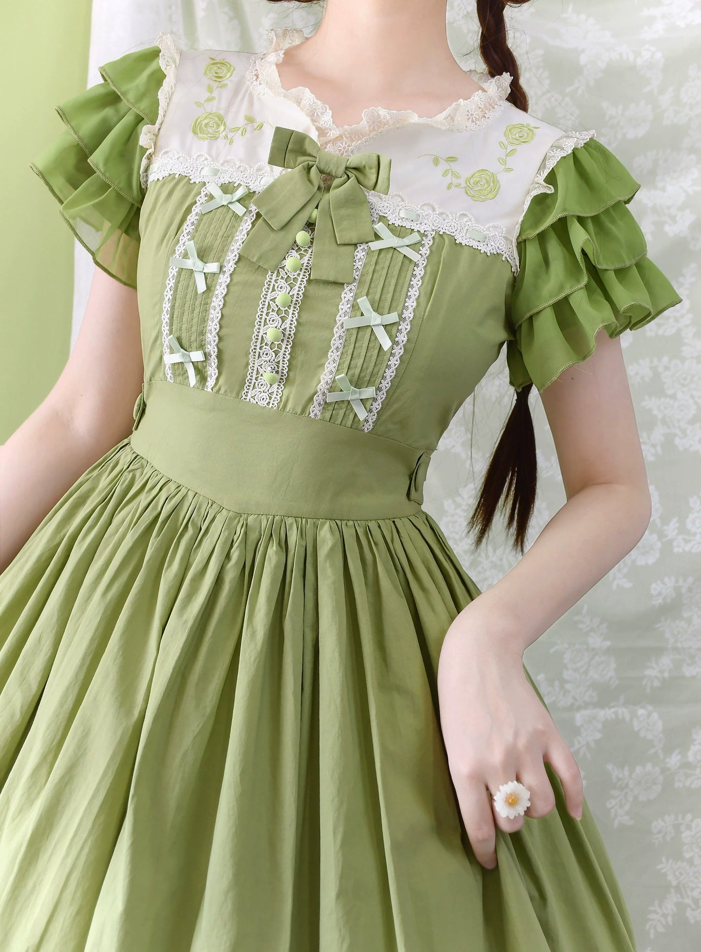 Strawberry Witch - Summer Breeze - Sweet Lolita OP Embroidery Daily Lolita Dress