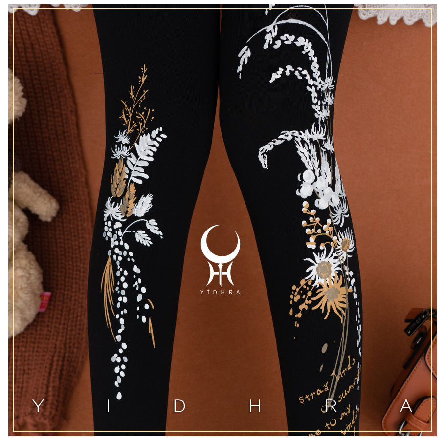Yidhra - Vintage Flower Printed Panty-hose Spring Summer