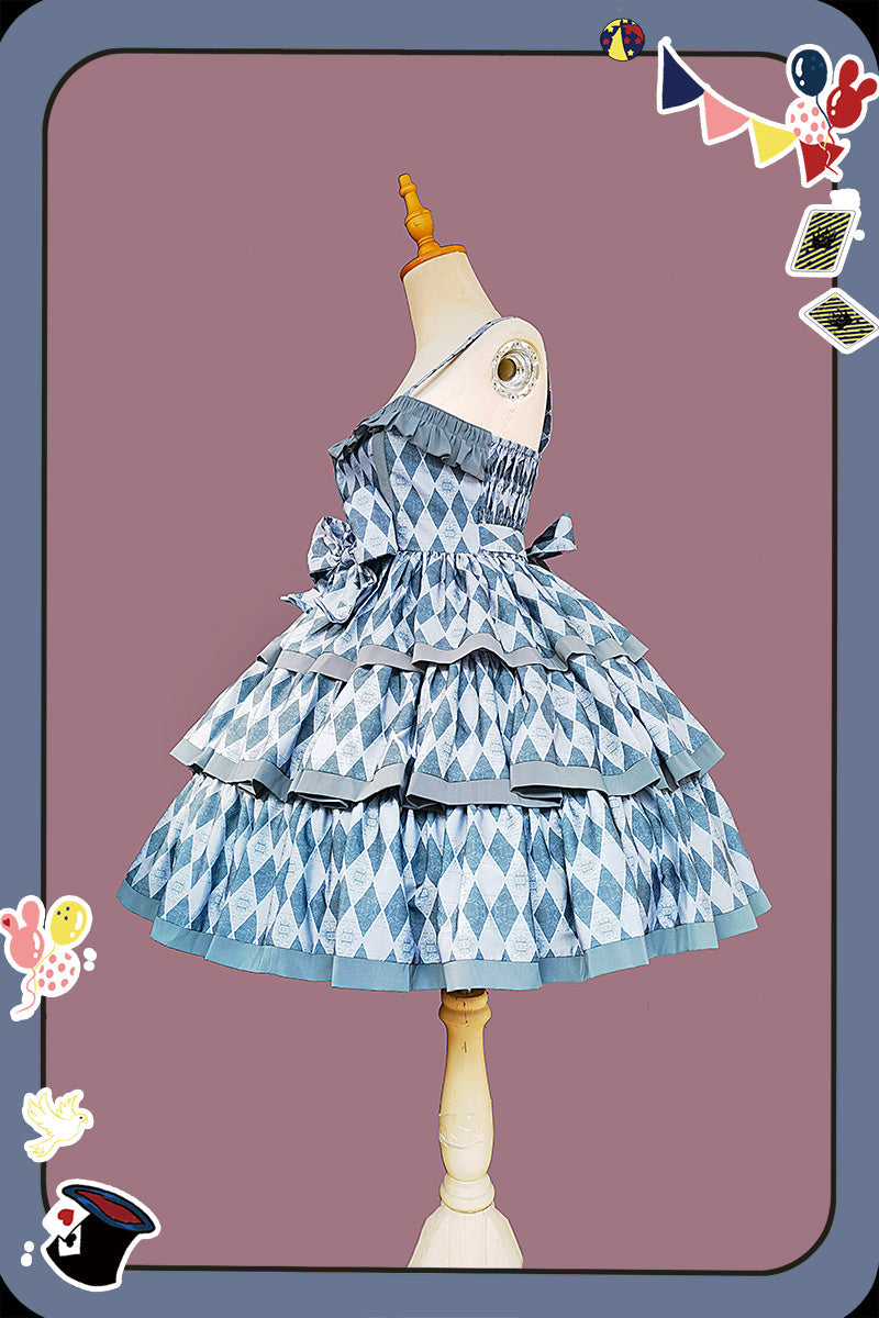 Infanta - Cloth Cat - Kawaii Lolita JSK Multi-Color Tiered Ruffles Dress