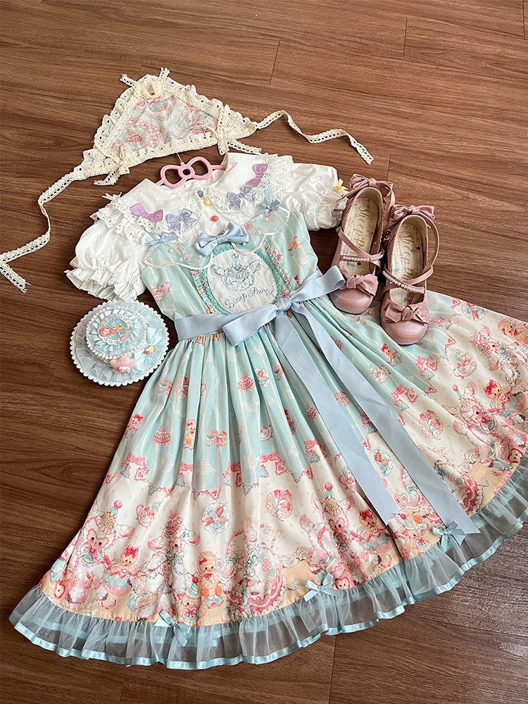 NanShengGe - Sheep Party - Sweet Lolita Jumper Dress Print SK