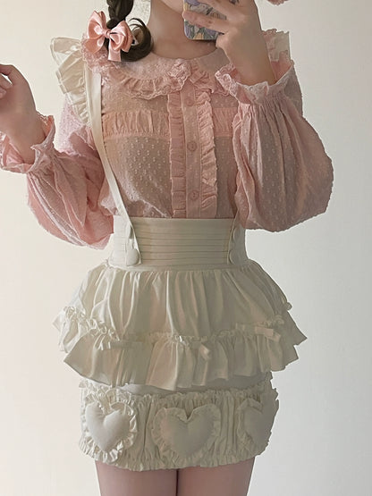 MIST - Tianmi - Sweet Lolita Blouse Long Sleeve Doll Collar Thin Shirt