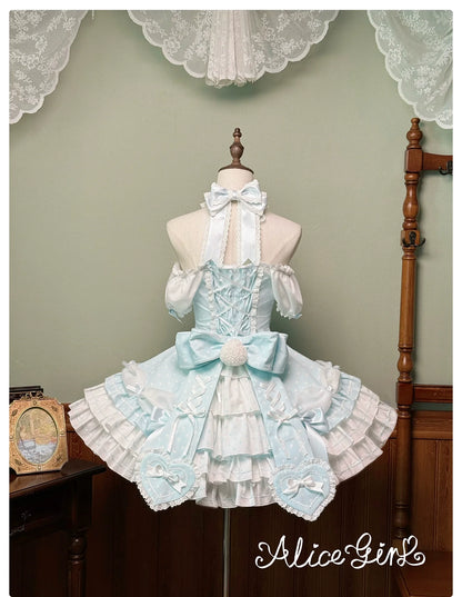 Alice Girl - Old School Polka Dots - Halter Neck Sweet Lolita OP Dress