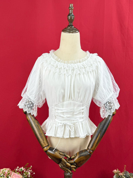 DMFS Lolita - Classic Lolita Shirt Short Sleeve Chiffion Blouse