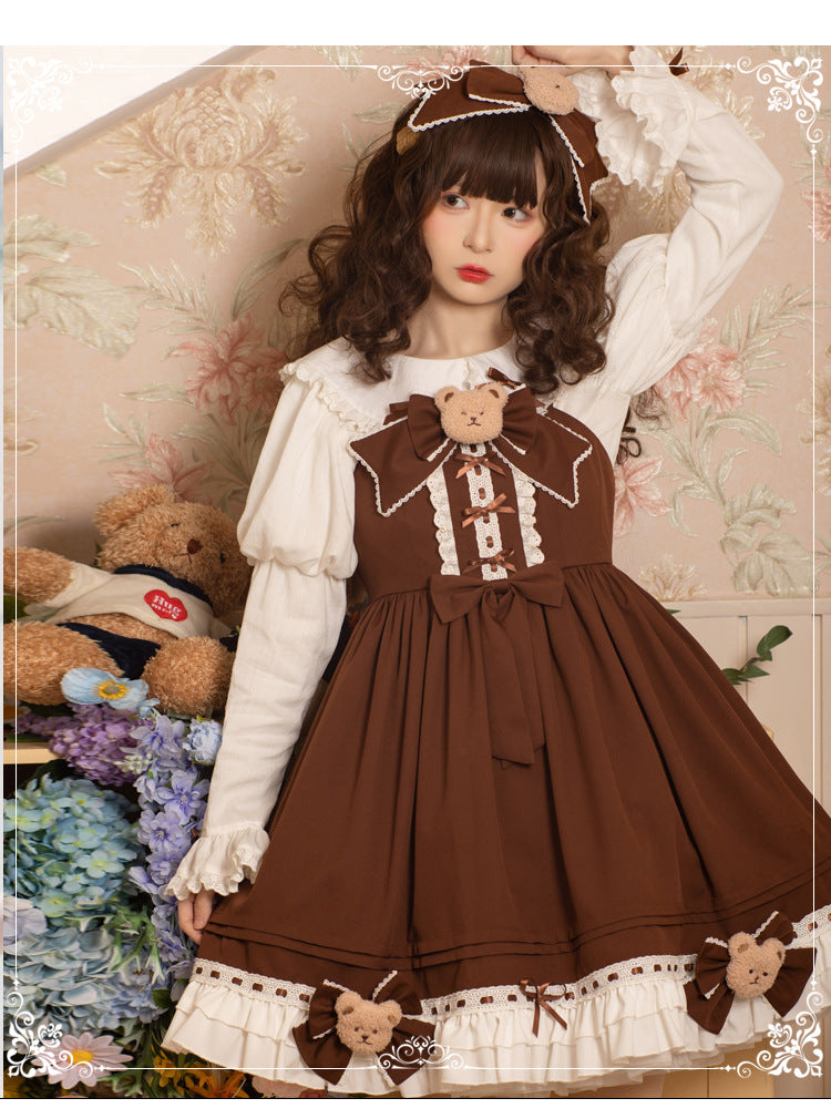 Eieyomi - Mousse Bear Kawaii Princess Jumper Dress